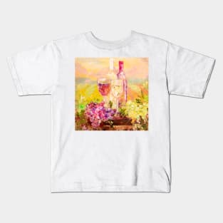 Wine At Sunset In The Alt Emporda Kids T-Shirt